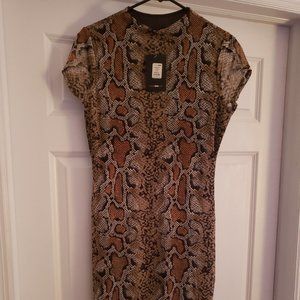 Snake print Midi dress